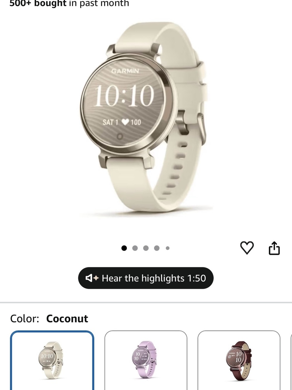Garmin Smartwatch - Coconut (Ivory)